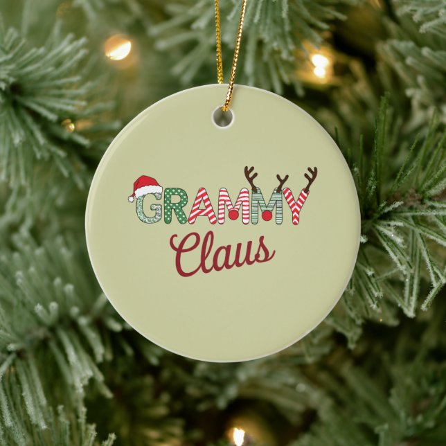 Grammy Claus Weihnachten Grandma Geschenk Xmas Keramik Ornament (Baum)