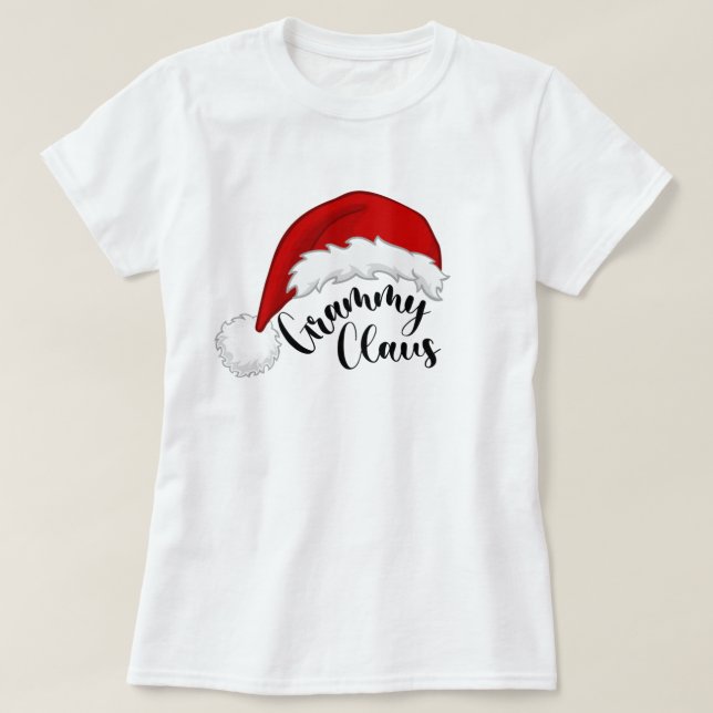 Grammy Claus Weihnachts Weihnachtsmann T - Shirt (Design vorne)
