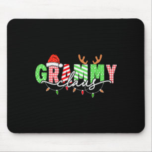 Grammy Claus Weihnachtsbeleuchtung Pyjama Familie  Mousepad
