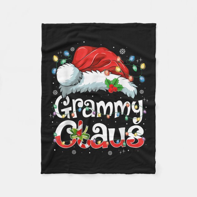 Grammy Claus Xmas Santa Matching Family Christmas  Fleecedecke (Vorderseite)