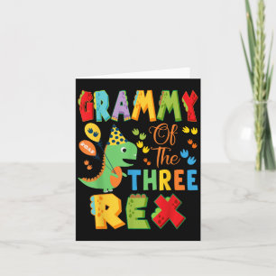 Grammy der drei Rex 3. Geburtstagsjunge Dinosaurie Karte