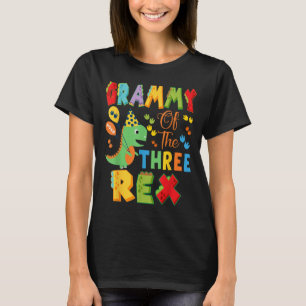Grammy der drei Rex 3. Geburtstagsjunge Dinosaurie T-Shirt