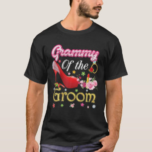 Grammy der Groom glücklichen Hochzeit Blume rosa S T-Shirt