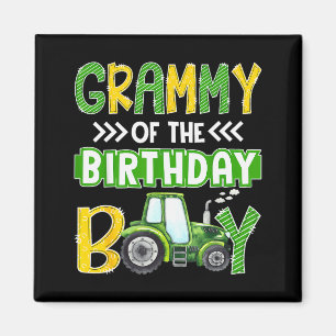 Grammy des Geburtstagsjungen Traktoren Farm Trucks Magnet