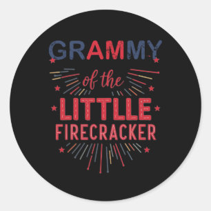 Grammy des kleinen Firecracker 4. Juli Geburt Runder Aufkleber