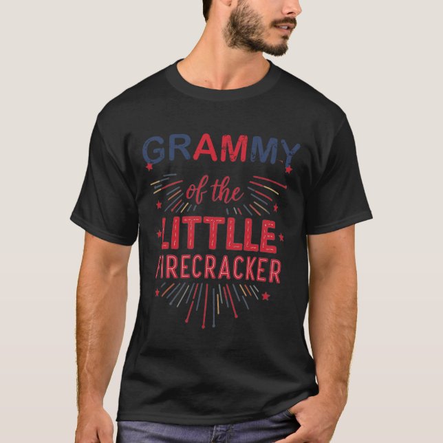 Grammy des kleinen Firecracker 4. Juli Geburt T-Shirt (Vorderseite)