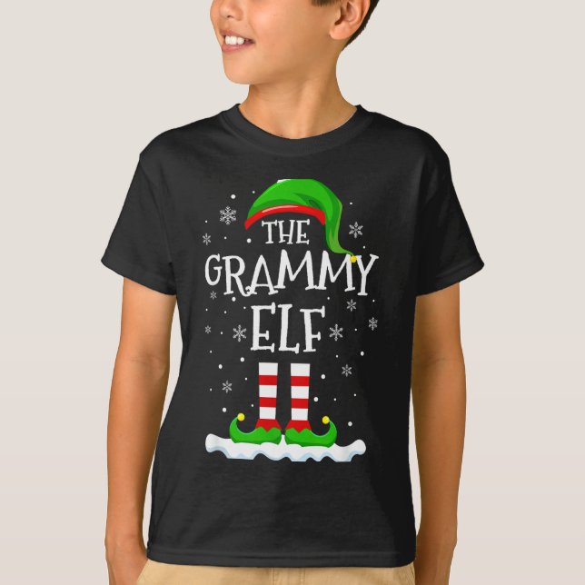 Grammy Elf Squad Xmas Family Matching Group Christ T-Shirt (Vorderseite)