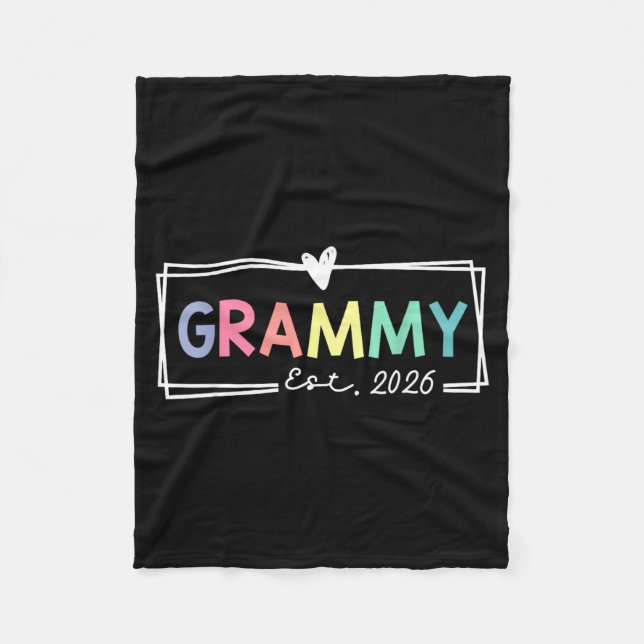 Grammy Est 2026 Promoted To Grandma 2026 For Grand Fleecedecke (Vorderseite)