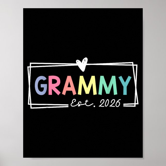 Grammy Est 2026 Promoted To Grandma 2026 For Grand Poster (Vorne)