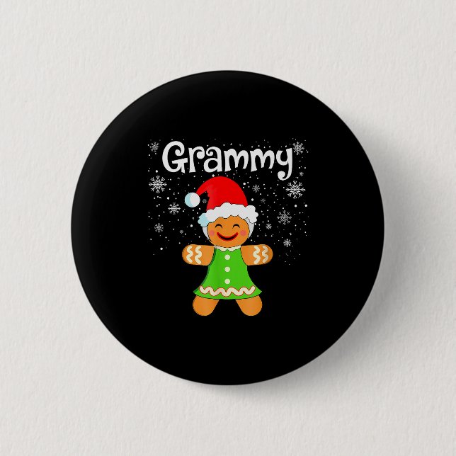 Grammy Gingerbread Family Matching Christmas Women Button (Vorderseite)