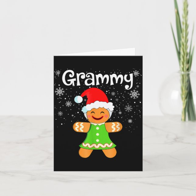Grammy Gingerbread Family Matching Christmas Women Karte (Vorderseite)
