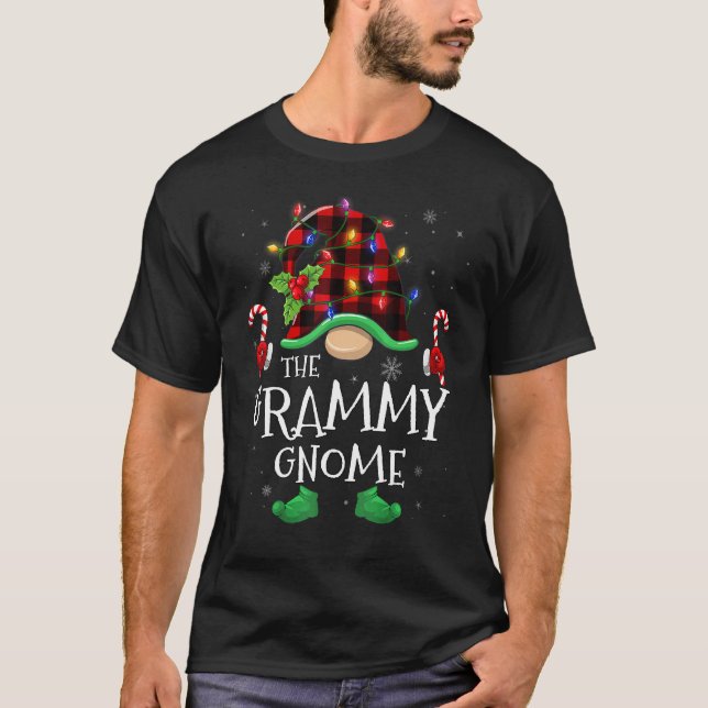 Grammy Gnome Buffalo Plaid Matching Family Christm T-Shirt (Vorderseite)