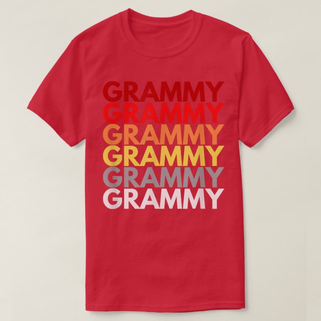 Grammy Großmutter in englischer Farbe Name Gr T-Shirt (Design vorne)