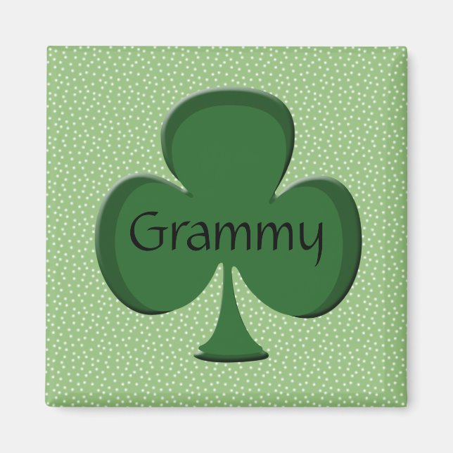 Grammy Irish Kleeblatt Magnet (Vorne)