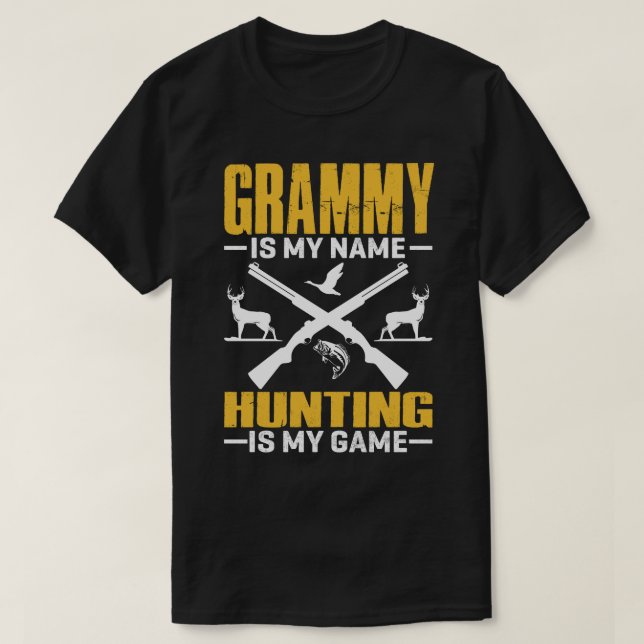 GRAMMY ist mein Name Jagen ist mein Spiel T-Shirt (Design vorne)