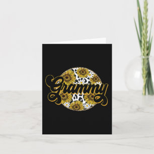Grammy Kuh Druck Sonnenblume Leopard Oma Mutter# Karte