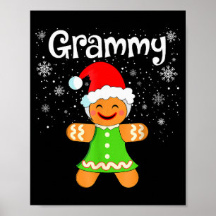 Grammy Lebkuchen-Familie Passende Weihnachten Frau Poster