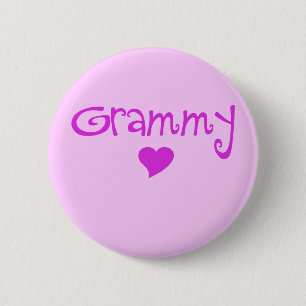 Grammy mit Herz Lila Button