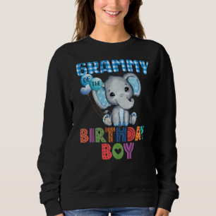 Grammy of the Birthday Boy Elephant Baby Theme Ele Sweatshirt