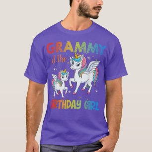 Grammy Of The Birthday Girl Grammy Ohrs Unicorn B T-Shirt
