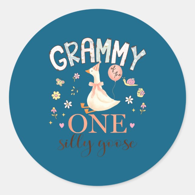 Grammy One Alberner Gans 1. Runder Aufkleber (Vorderseite)