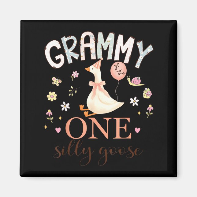 Grammy One Silly Goose 1. Grafik Kunst Magnet (Vorne)