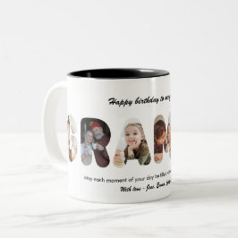 Grammy personalisierte Fotocollage Oma Zweifarbige Tasse