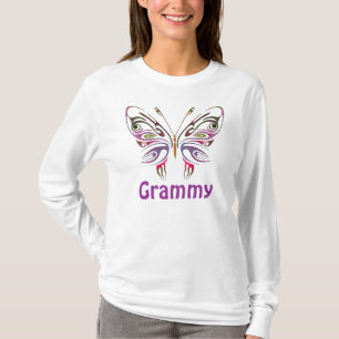 Grammy personalisierter Schmetterling T-Shirt