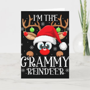 Grammy Rentier Weihnachten Familie Matching-Gruppe Karte