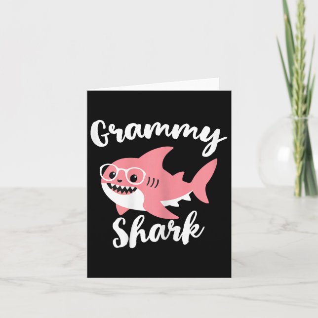 Grammy Shark Mother's Day Oma Funny Karte (Vorderseite)