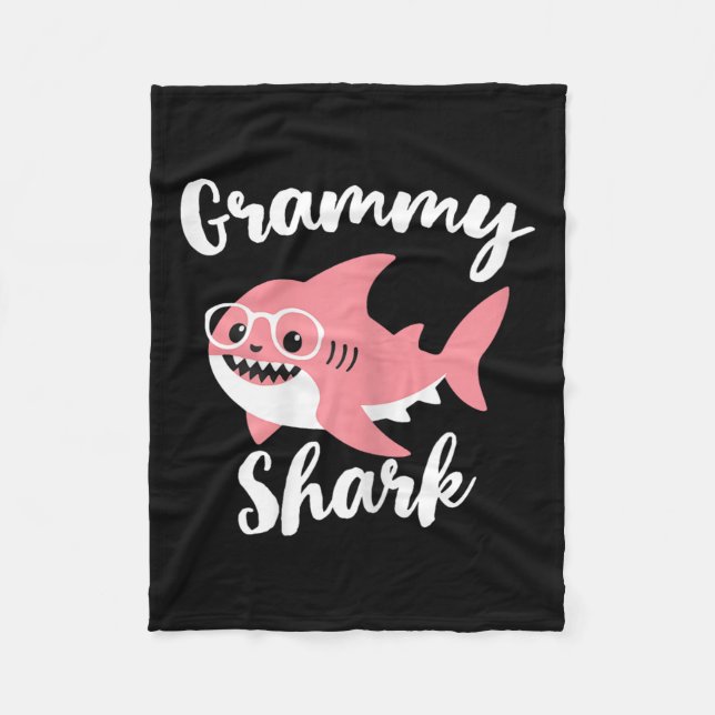 Grammy Shark Muttertag Oma Lustig  Fleecedecke (Vorderseite)