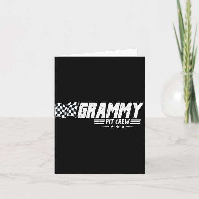 Grammy T Crew Race Car Birthday Family Racing  Karte (Vorderseite)