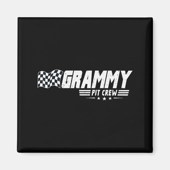 Grammy T Crew Race Car Birthday Family Racing  Magnet (Vorne)