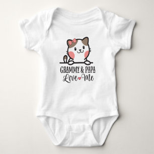 Grammy und Papa Liebe Me Großtochter Kitten Baby Strampler