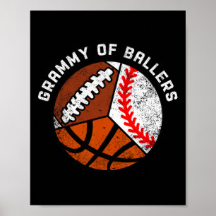 Grammy von Llers lustiger Verkauf Sketll Footll Gr Poster