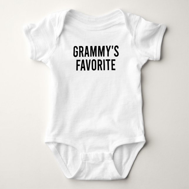 Grammy's Favorite Funny Baby Grandmother Quote Baby Strampler (Vorderseite)