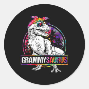Grammysaurus Dinosaur Grammy Saurus Familie Passen Runder Aufkleber