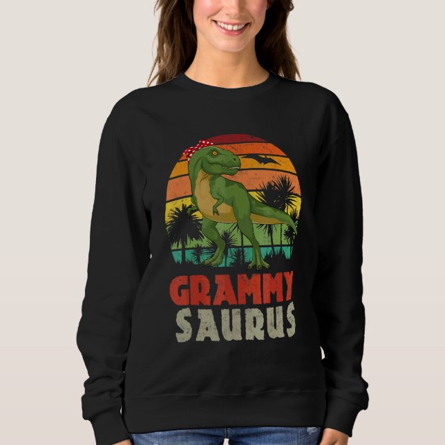 Grammysaurus Rex Dinosaur Familie Matching Sweatshirt (Vorderseite)