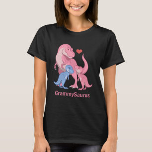 GrammySaurus T-Rex mit Baby Boy & Girl Dinosaurier T-Shirt