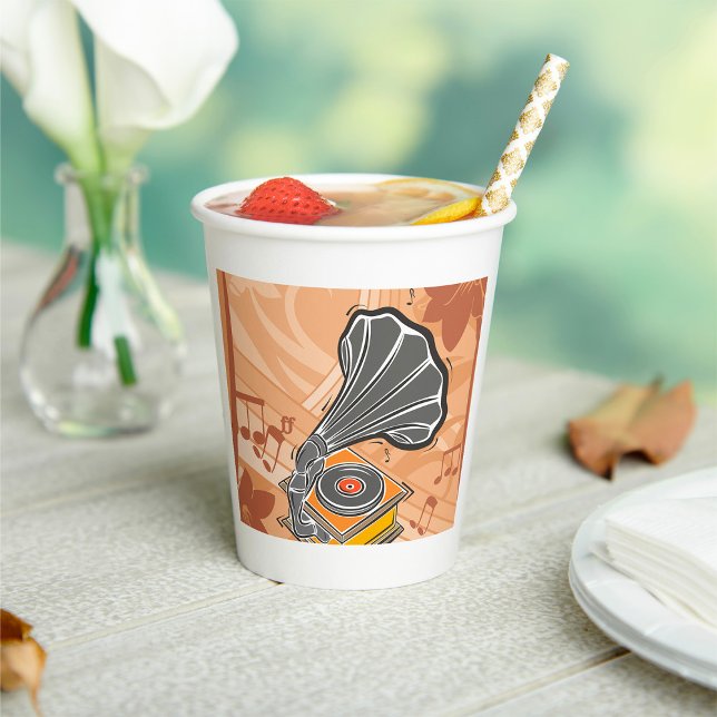 Gramophon Pappbecher (Von Creator hochgeladen)