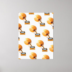 Gramophon Record Pattern. Leinwanddruck