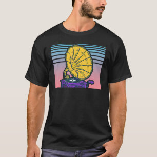 Gramophon Record Player Vaporwave ästhetisches Pho T-Shirt