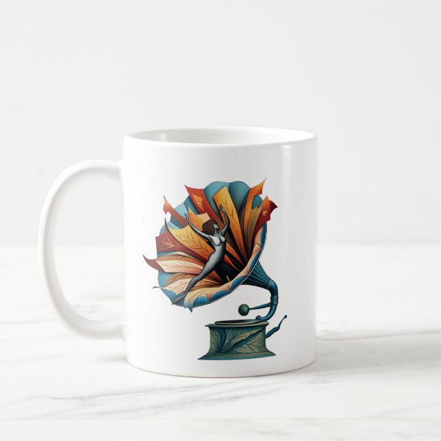 Gramophon tanzt durch die Melodie Kaffeetasse (Links)