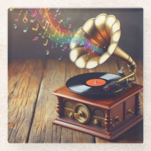 Gramophon-Untersetzer Glasuntersetzer