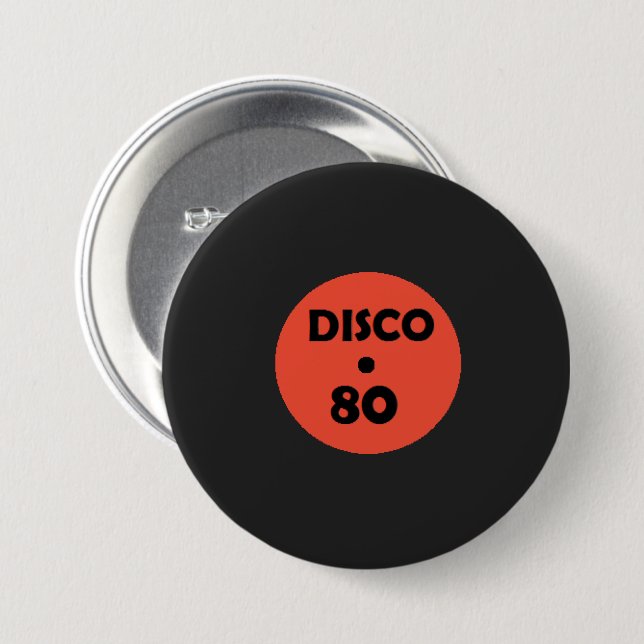 Gramophone Record Button - Disco-Party (Vorne & Hinten)
