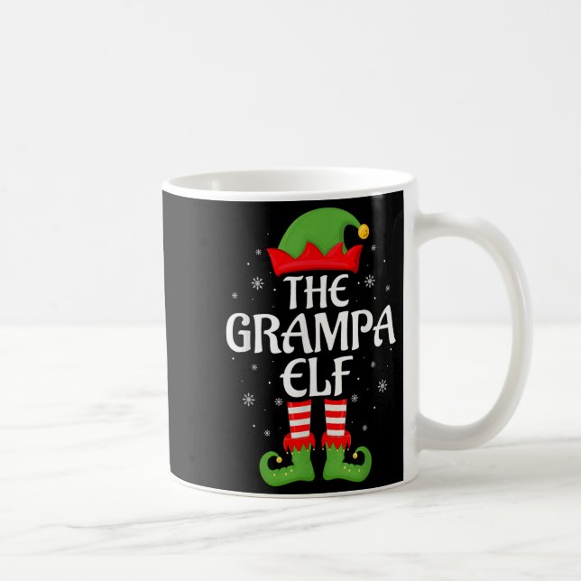 Grampa Elf Xmas Familie Matching Elf Squad Christm Kaffeetasse (Rechts)