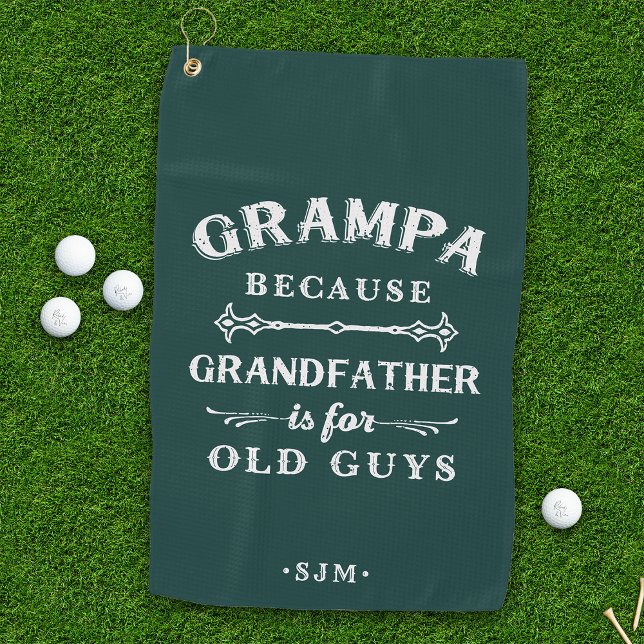 Grampa | Großvater ist für alte Typ Golfhandtuch (Von Creator hochgeladen)