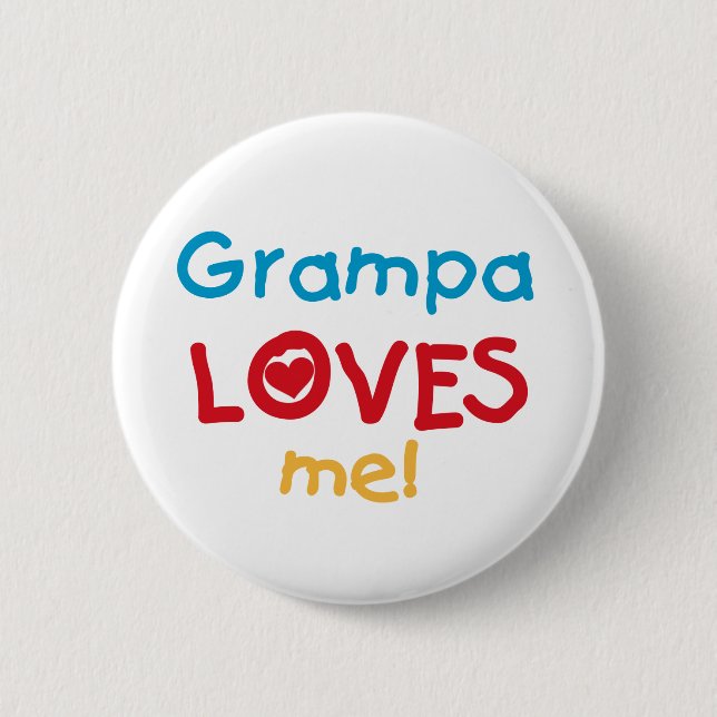 Grampa Lieben T - Shirt und Geschenke Button (Vorderseite)
