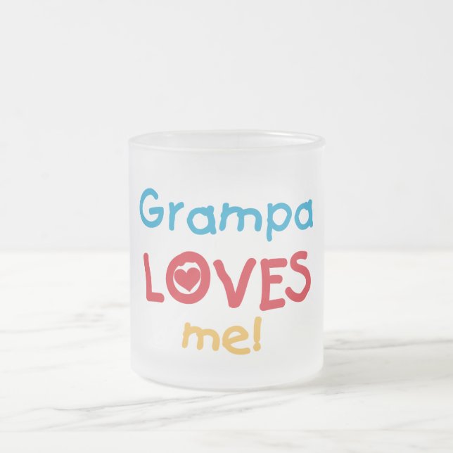 Grampa Lieben T - Shirt und Geschenke Mattglastasse (Mittel)