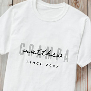 Grampa Moderne Elegante Einfache Vater's Day T-Shirt